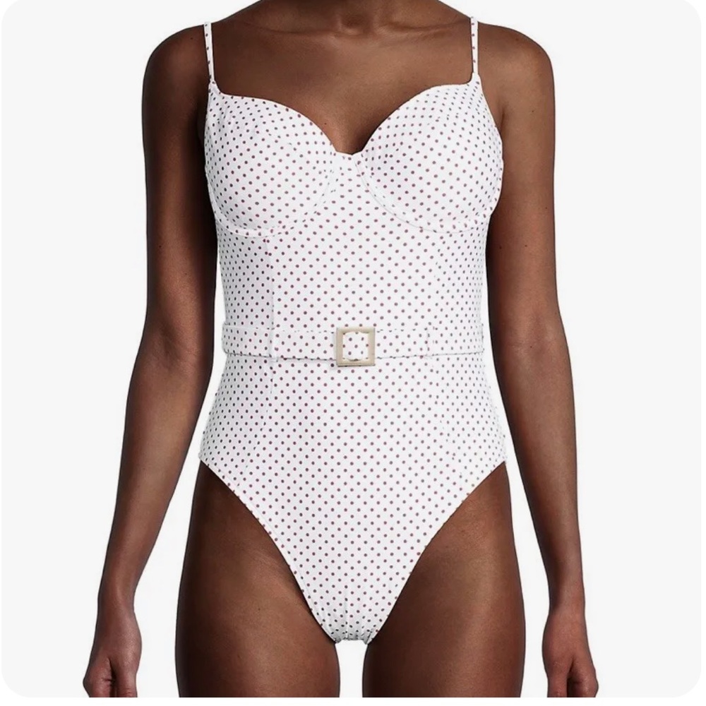 We Wore What Danielle One Piece Swimsuit Polka Dot L